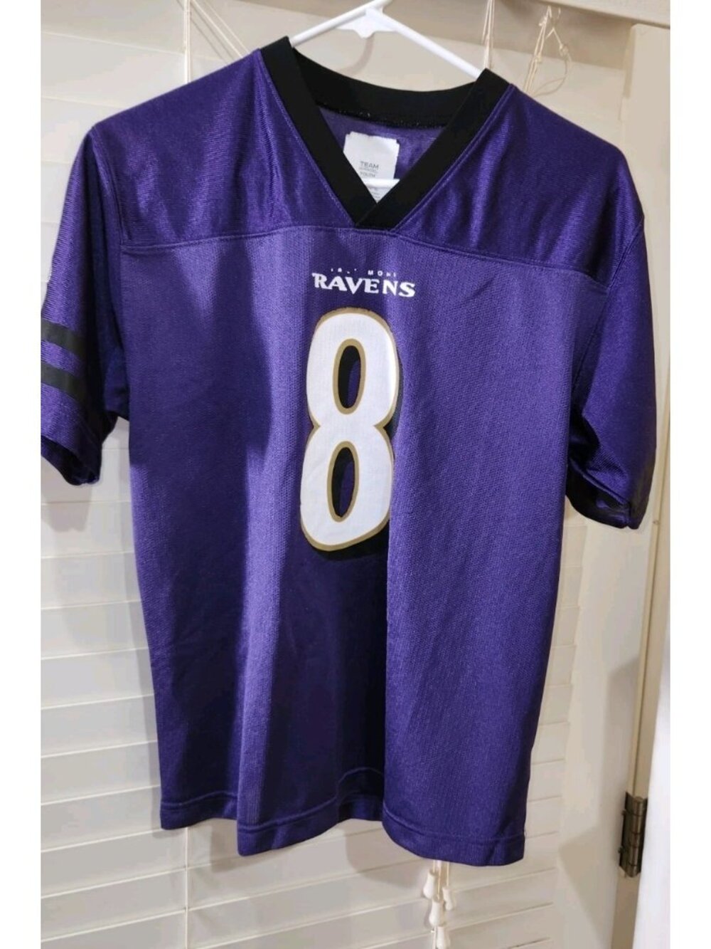 Lamar Jackson #8 Baltimore Ravens Youth L 14/16 Purple Jersey